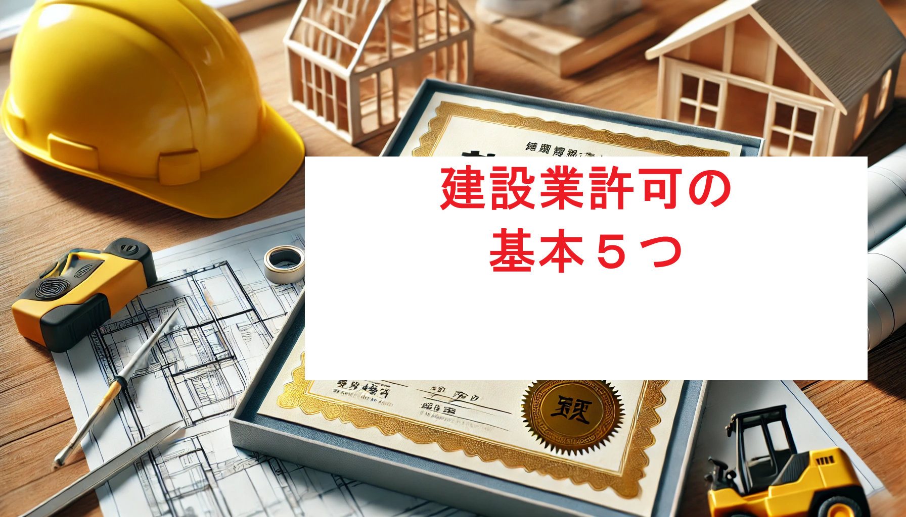 建設業許可の基本｜やさしく解説5つのポイント