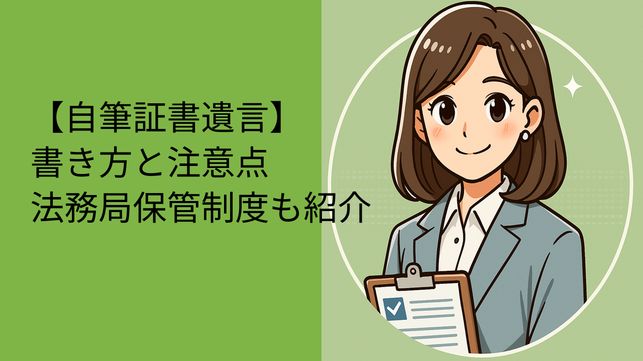 自筆証書遺言とは？書き方・効力・保管方法をやさしく解説！