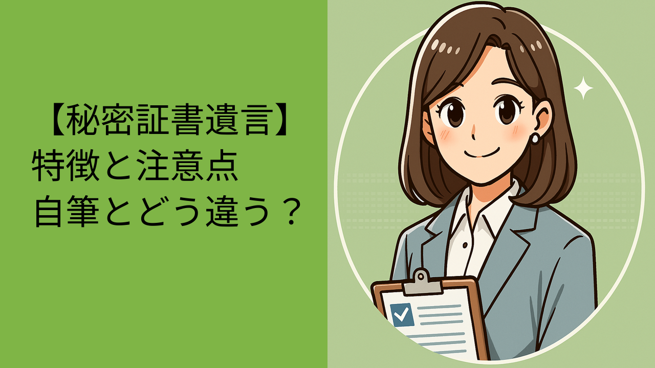 秘密証書遺言とは？特徴と書き方、他の遺言との違いをやさしく解説！