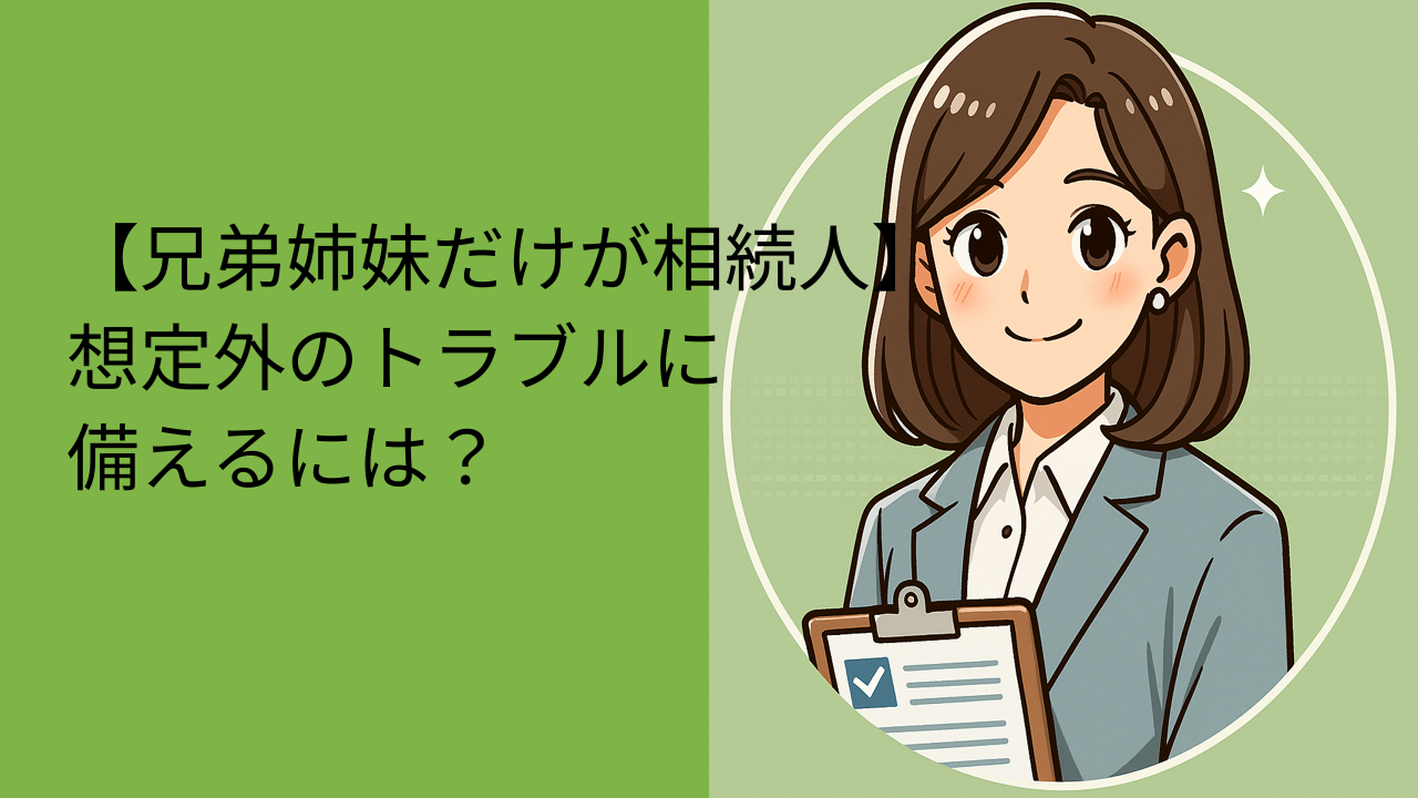 兄弟姉妹しか相続人がいないとき｜知らないと損する相続の基本と備え