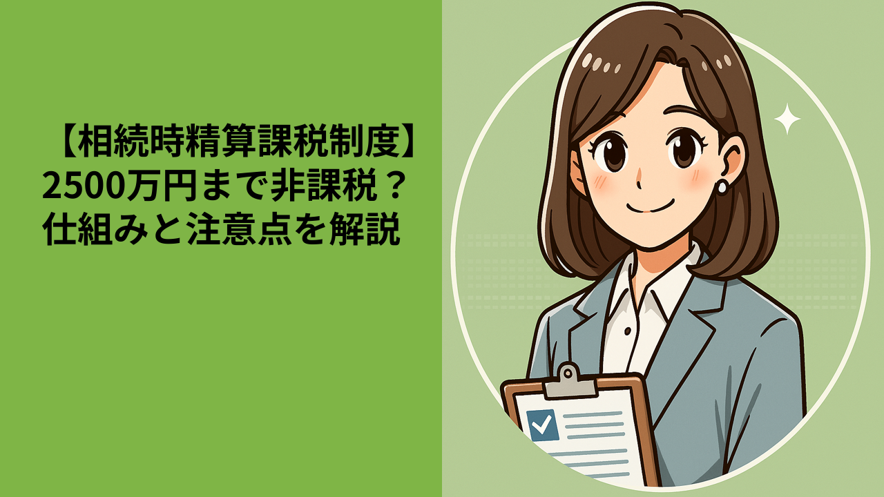 【相続時精算課税制度】2500万円まで非課税？仕組みと注意点を解説