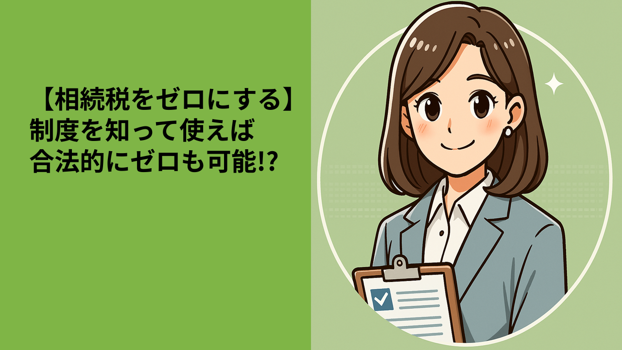【相続税をゼロにする】制度を知って使えば合法的にゼロも可能!?