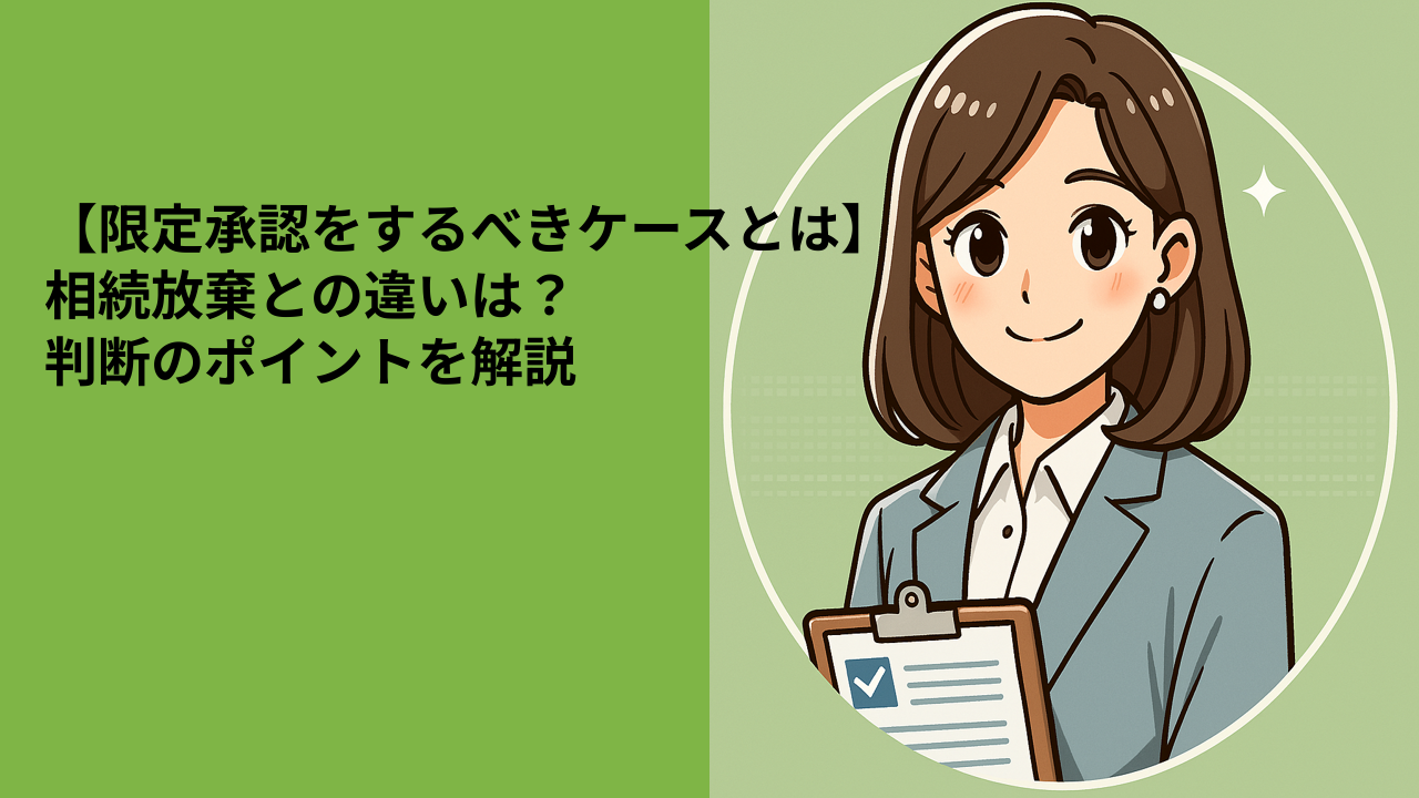 【限定承認をするべきケースとは】相続放棄との違いは？判断のポイントを解説