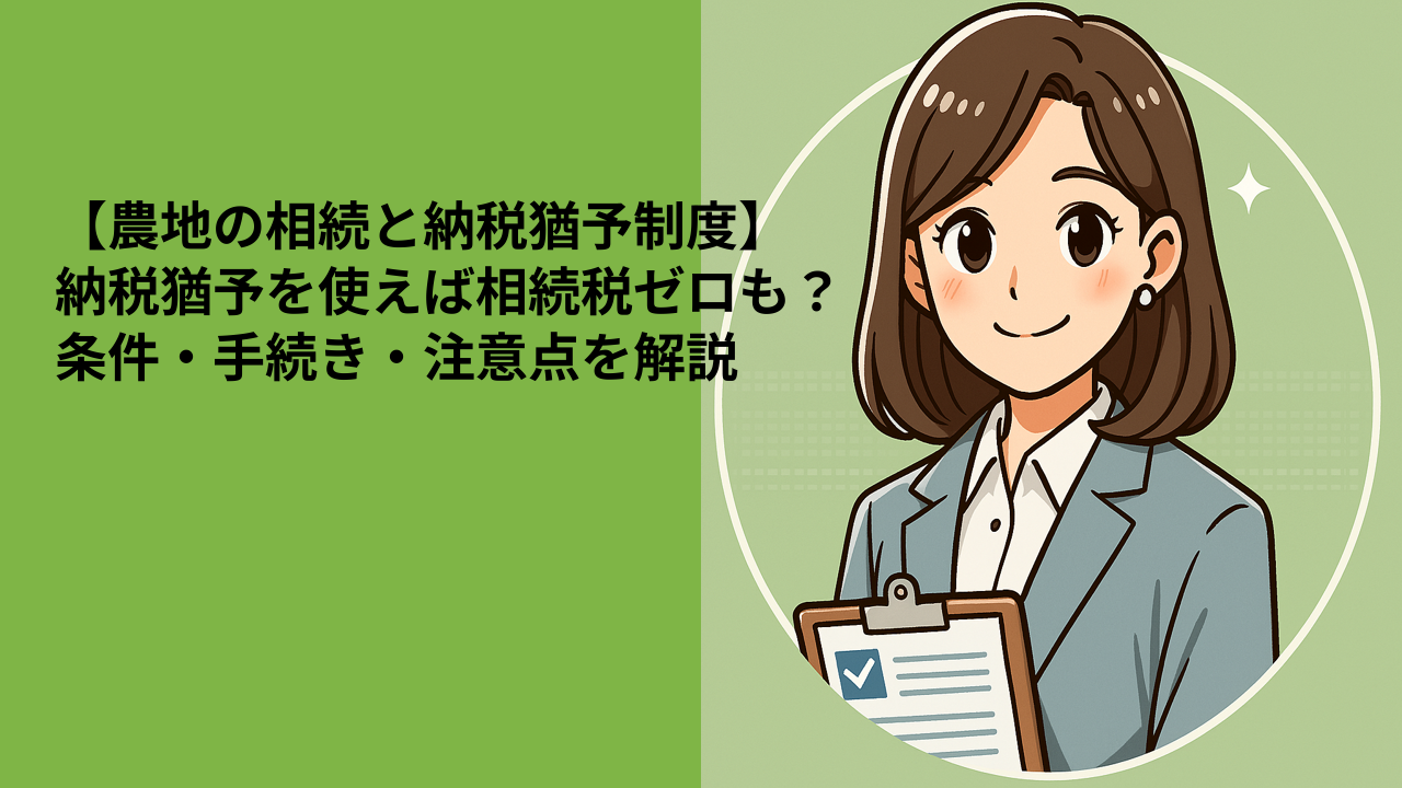 【農地の相続と納税猶予制度】納税猶予を使えば相続税ゼロも？条件・手続き・注意点を解説