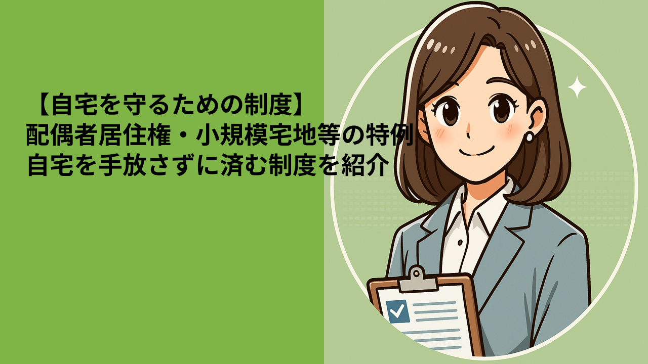 【自宅を守るための制度】配偶者居住権・小規模宅地等の特例｜自宅を手放さずに済む制度を紹介