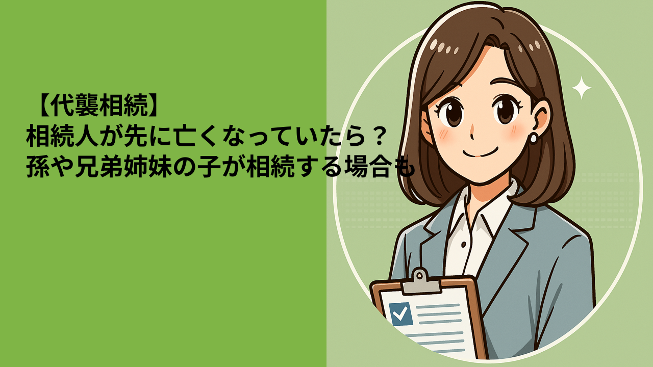 【代襲相続】相続人が先に亡くなっていたら？孫や兄弟姉妹の子が相続するケースも