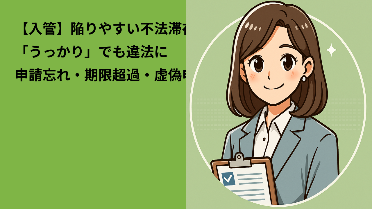 【入管】陥りやすい不法滞在のリスク｜“うっかり”が重大な違法行為に