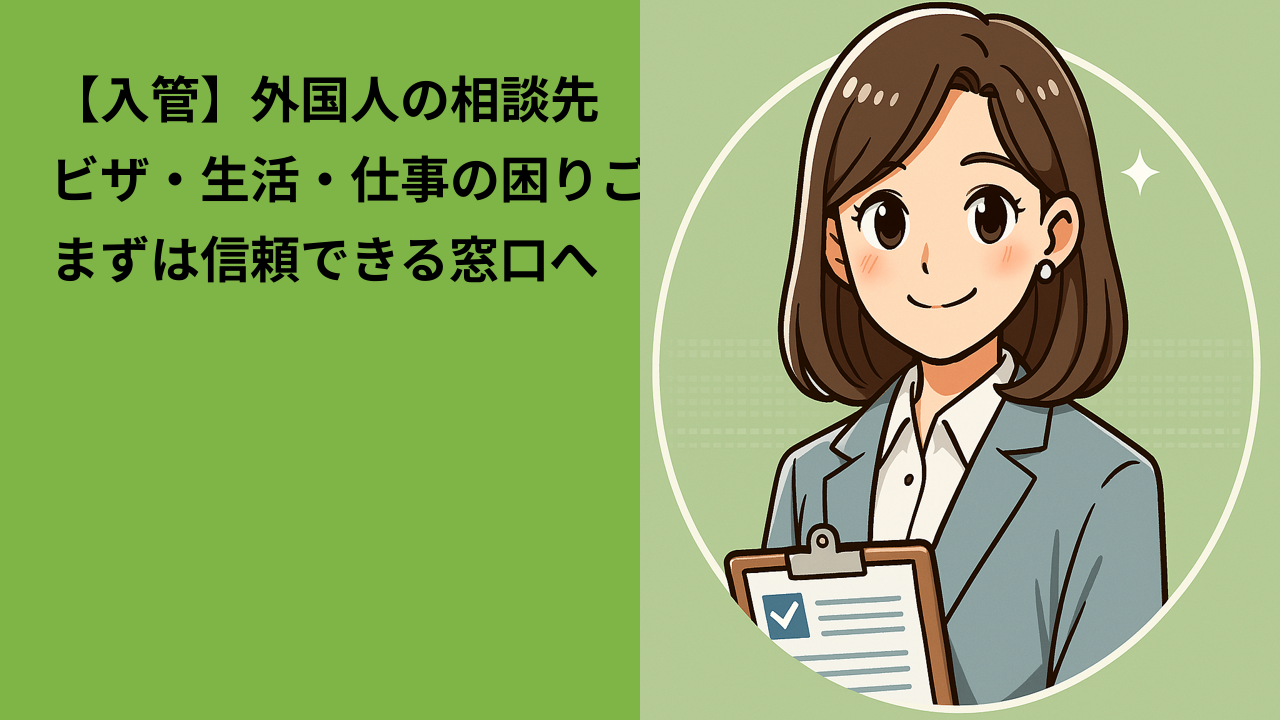 【入管】外国人の相談先｜ビザ・生活・仕事で困ったときの公的窓口まとめ