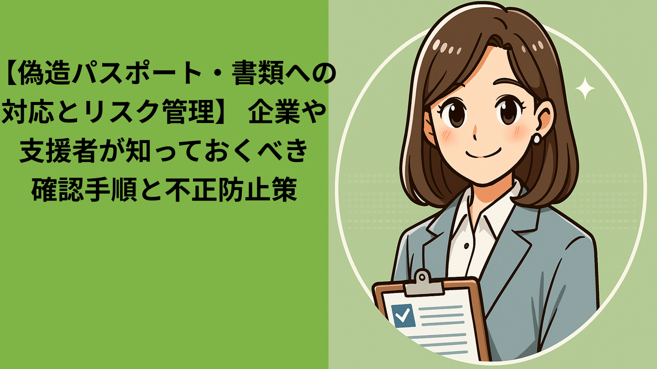 偽造パスポート・書類への対応とリスク管理｜確認のポイントとトラブル回避策