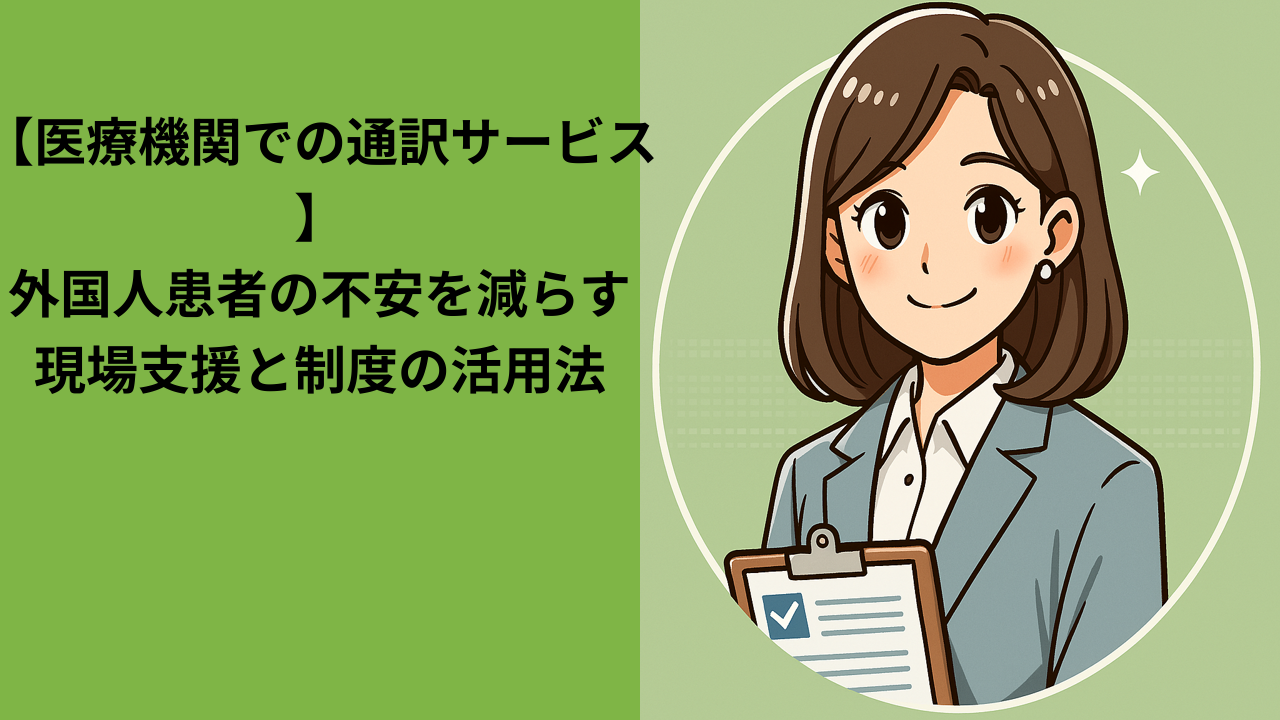 医療機関での通訳サービス｜外国人患者の不安を減らす制度と現場支援