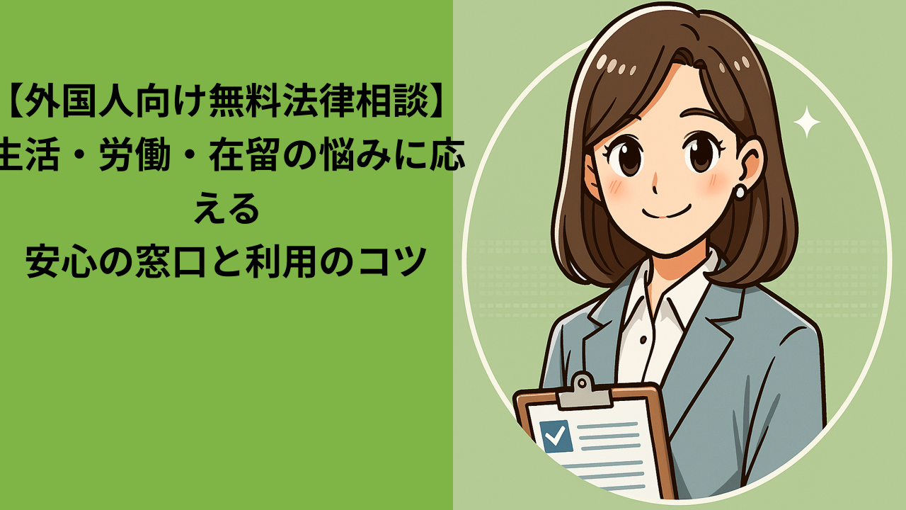 外国人向け無料法律相談｜生活・労働・在留の悩みに応える安心の窓口