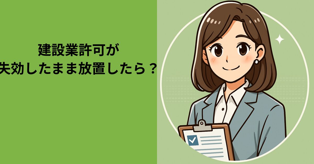 建設業許可が失効したまま放置したらどうなる？
